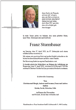 Parte von Franz Sturmbauer