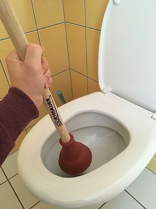 Verstopfte Toilette